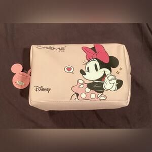 NWT Crème Disney Mickey & Minnie Mouse Makeup Bag cosmetic travel bag